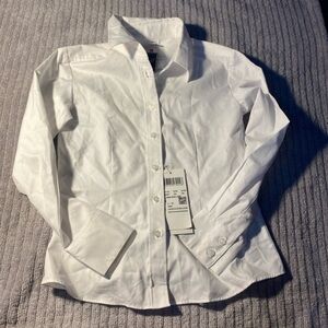 G. Le Mann White Button-Up Shirt